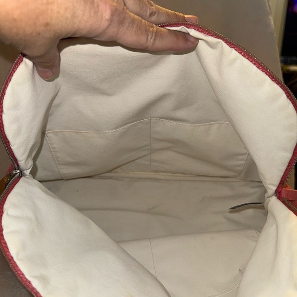 Hermes Salmon Canvas Large Pouch - Picture 10 of 11